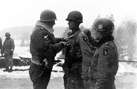 Lieutenant General Patton Visits Bastogne And Awards The Commanders Of