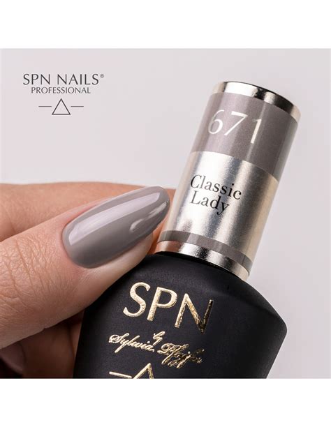 Szary Lakier Hybrydowy 671 Classic Lady SPN Nails