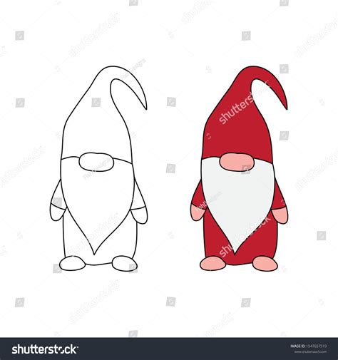 Cartoon Drawing Scandinavian Gnome Stock Vector (Royalty Free) 1547657519 | Shutterstock