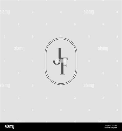 Initial Jf Wedding Monogram Logo Design Vector Graphic Stock Vector