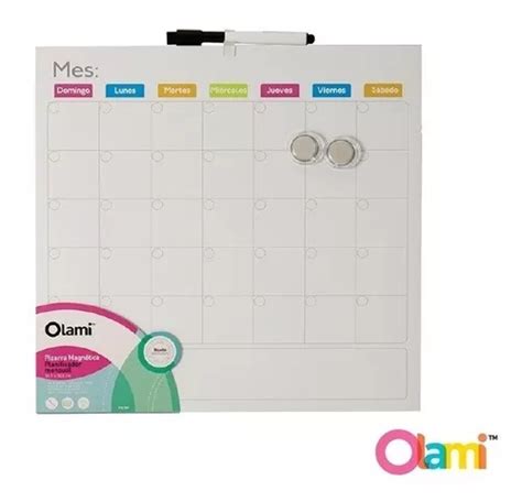 Pizarra Olami Magnética Calendario Planificador Planner Mes