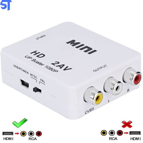 Mini Adaptador Conversor De Hdmi Para Video Composto Rca Av Sobraltech