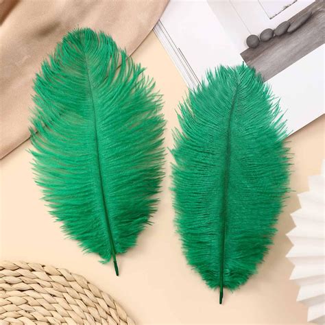 Hollosport Plumas De Avestruz Verde A Granel De A Pulgadas