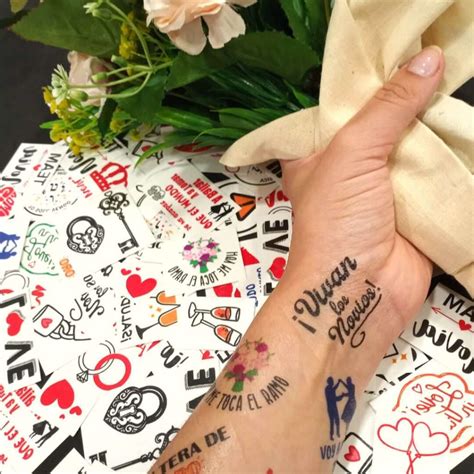 Tatuaje Temporal Pack De 130 Tatuajes Surtidos Para Bodas Yatatu