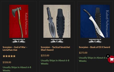 5 More New Blades Just Added to Kult of Athena Site | SBG Sword Forum