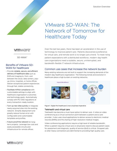 VMware SD-WAN: The Network of Tomorrow for Healthcare Today