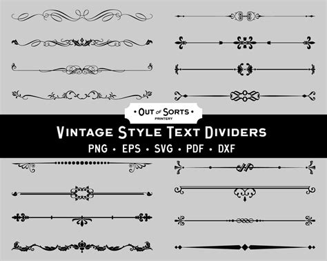 Text Dividers SVG Page Dividers Decorative Elements Page - Etsy Finland