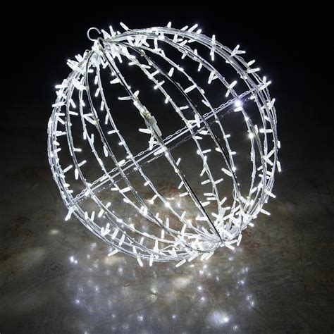 Cool White Led Commercial Mega Sphere Christmas Light Ball Fold Flat