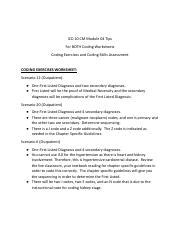 ICD 10 CM Module 04 Additional Helps Coding Worksheets Both Tips 1 Pdf