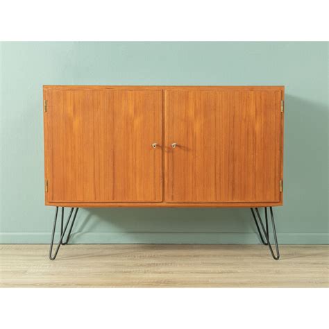 Vintage Teak Highboard With Two Doors By Poul Hundevad Denmark 1960s