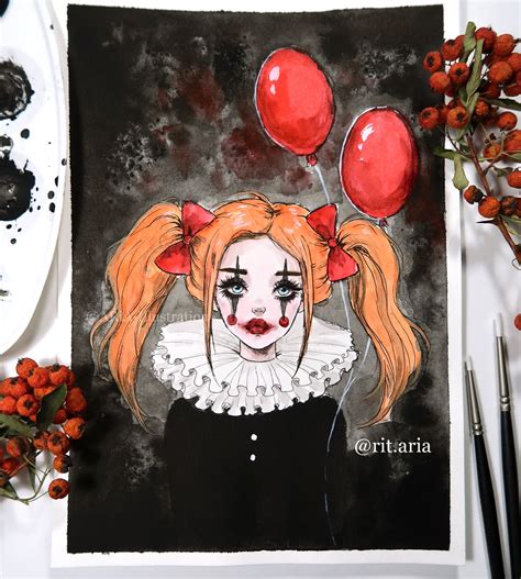 Sad clown Art print — Aria-Illustration