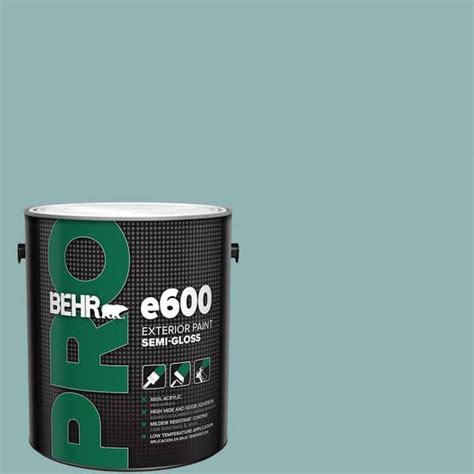 Behr Pro Gal Bic Artful Aqua Semi Gloss Exterior Paint Pr