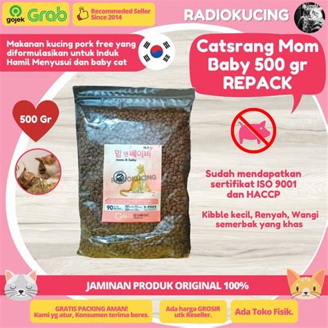 Jual Catsrang Mom Baby 500 Gr REPACK Cat Food Mother Kitten Anak