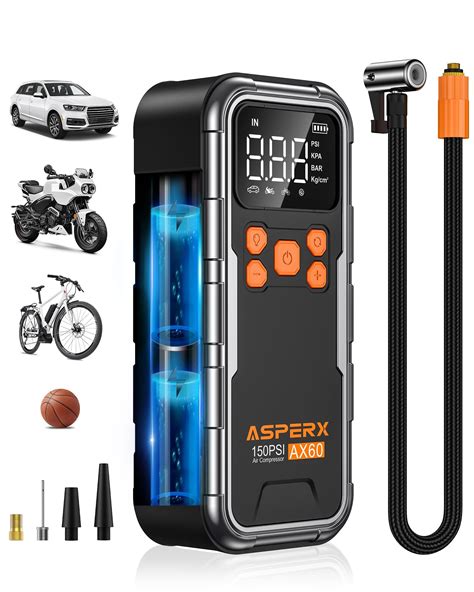 Tire Inflator Portable Air Compressor, 150PSI Cordless Air Pump for Car