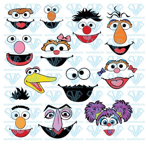 Sesame Street Svg Files For Silhouette Files For Cricut Svg Dxf Eps Png