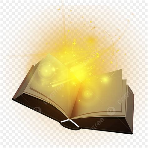 Shiny Light Effect Hd Transparent Yellow Shiny Light Effect Magic Book