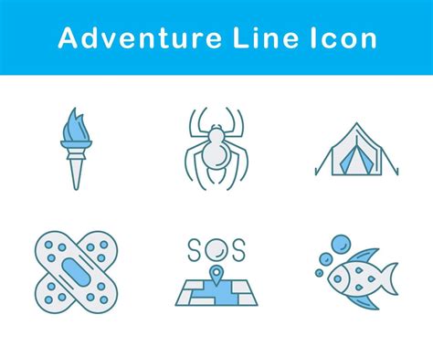 Adventure Vector Icon Set 21467136 Vector Art At Vecteezy