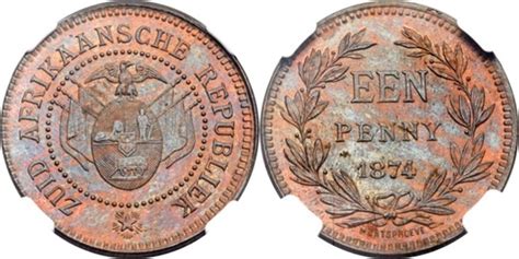 Penny Zuid Afrikaansche Republiek Transvaal Mule South African