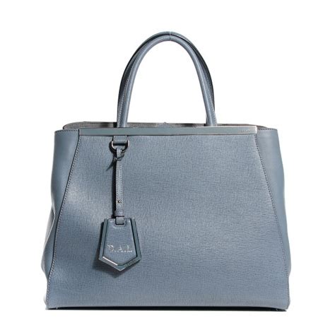 Fendi Vitello Elite Regular 2jours Tote Grigio 110282 Fashionphile