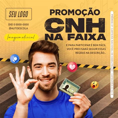 Cnh Auto Escola Promo O Cnh Na Faixa Social Media Psd Edit Vel