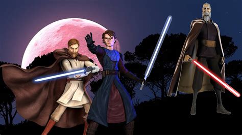 Anakin And Obi Wan Vs Dooku Wallpaper By Drumsweiss On Deviantart