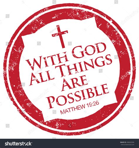 Matthew 19 26 Bible Quote Stamp Stock Vector (Royalty Free) 498692506 ...