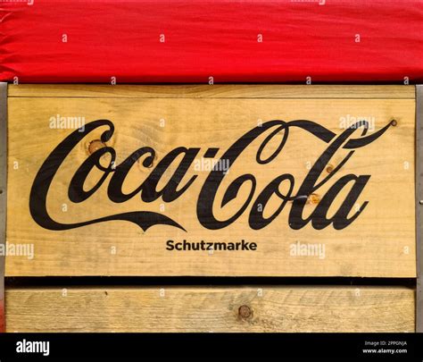 Hamburg, Germany - 03 September 2022: A Coca Cola logo on an old ...