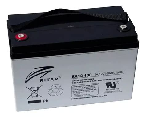 Bateria 12v 100ah Agm Ritar Ra12 100 Solar Libre Mantto Seca Cuotas