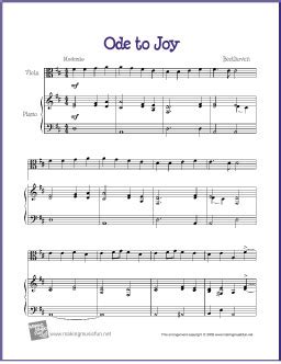 Ode to Joy (Beethoven) | Free Beginner Viola Sheet Music