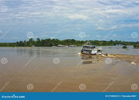 A Cruise Ship Sailing on the Amazon River Stock Photo - Image of boating, beach: 275890412