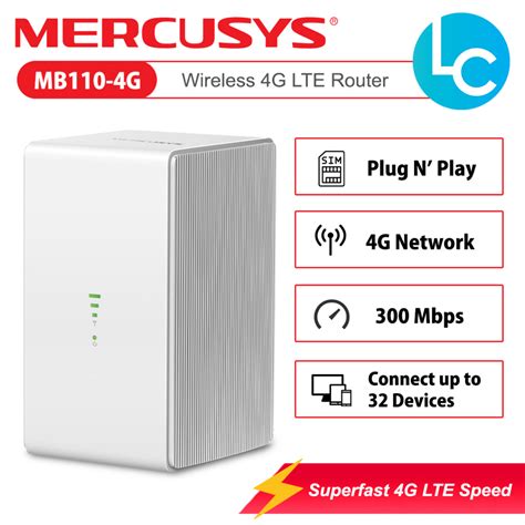 Mercusys MB110 4G Sim Card Router 300 Mbps Wireless N 4G LTE Router