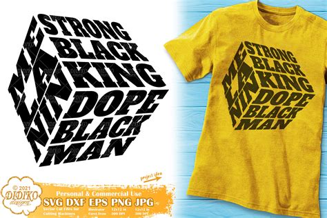 Strong Black King Svg Dope Man Svg Melanin Cube Didiko Designs