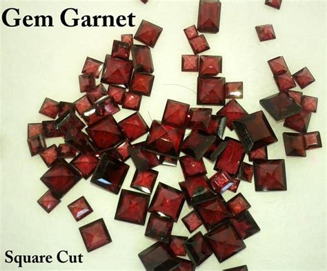 Square Cut Garnet Gemstone,Square Cut Garnet Gem,Square Cut Garnet ...