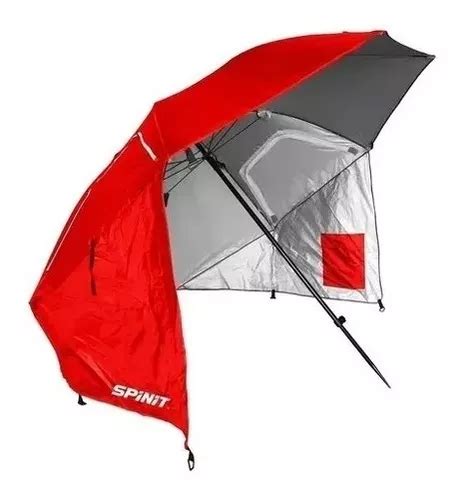 Sombrilla Spinit Con Rompeviento Carpa Playa Funda Mts