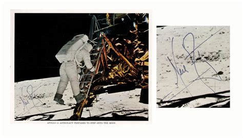 Lot Detail Neil Armstrong Signed 10 X 8 Photo Stepping Onto The