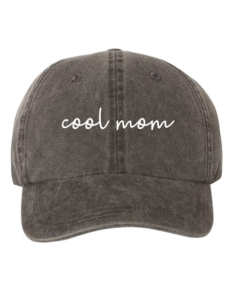 Cool Mom Script EMBROIDERED Dad Hat Pigment Dyed Unstructured Etsy