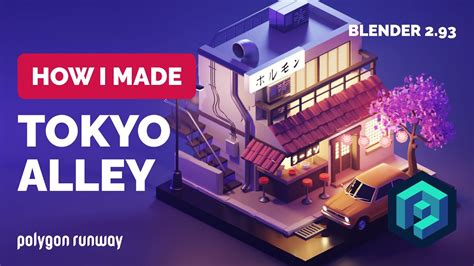 Tokyo Alley And Honda Civic In Blender 2 93 3D Modeling Process