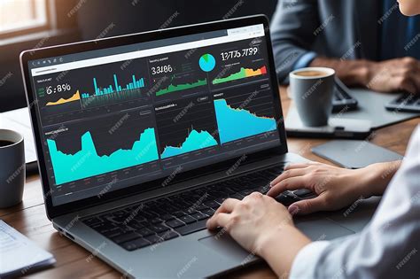 Premium Photo Data Analyst Working On Business Analytics Dashboard With Charts Metrics And Kpi