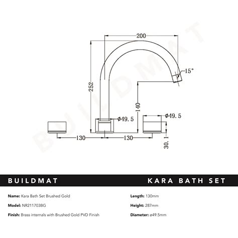 Kara Bath Set Brushed Gold Programa