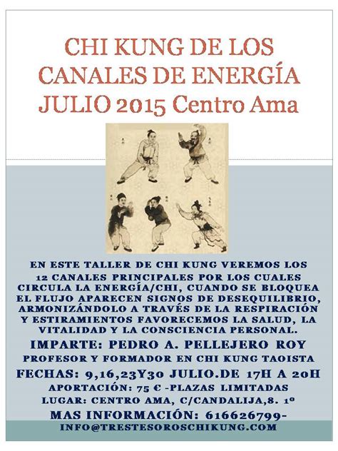 Chikung Fluir Con La Vida Curso Chi Kung De Los Canales De Energ A