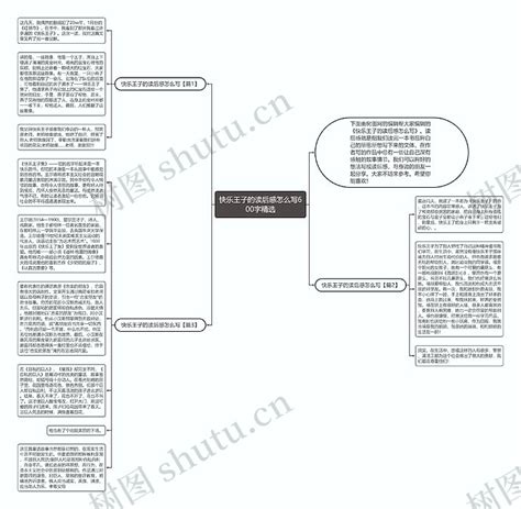 快乐王子的读后感怎么写600字精选思维导图编号c2994640 Treemind树图