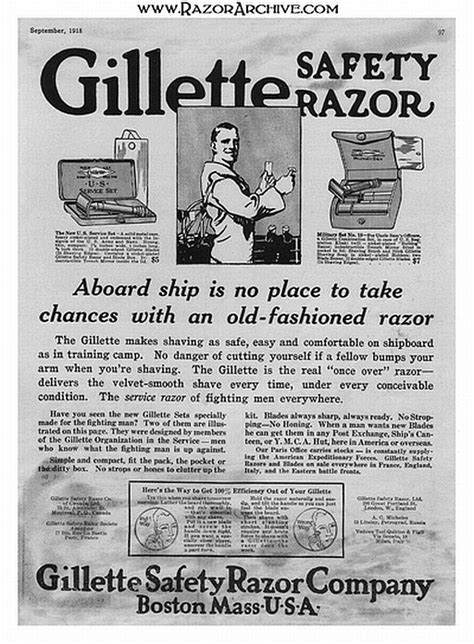 Marketing Powerhouse Past & Present - Gillette Safety Razor Co. — Razor ...