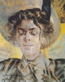 Retrato De Mar A Balowa Portrait Of Maria Balowa By Jacek Malczewski