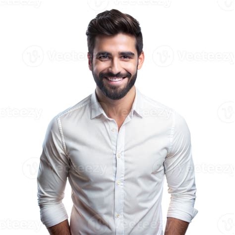 Smiling Man Wearing White Shirt On Transparent Background 46598396 PNG