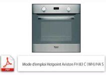 Four Encastrable Ariston Hotpoint Pyrolyse Notice Utilisation