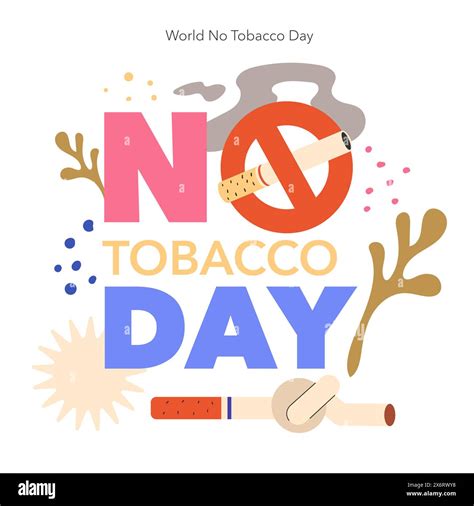 No Tobacco Day Concept A Bold Colorful Design Promoting Smoking Cessation And Awareness No