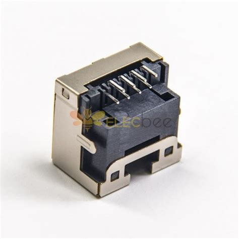 8p8c Modular Connector Jacks Rj45 Smt Type 4 2 Shielded Without Emi