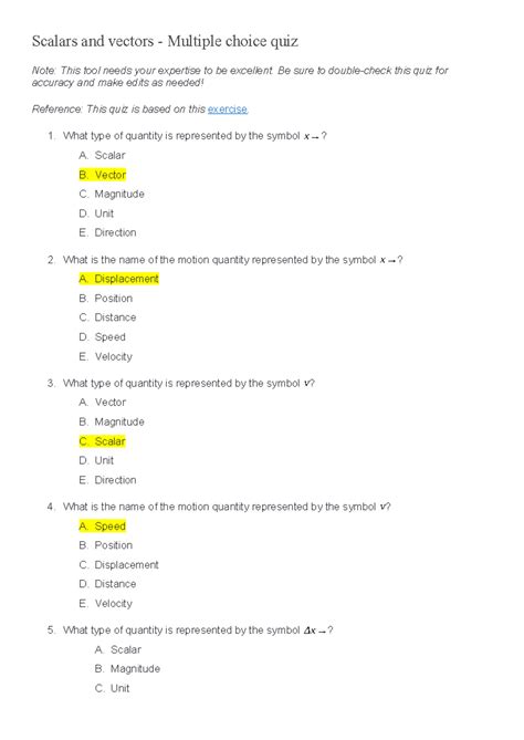 Vectors Multiple Choice Questions 10