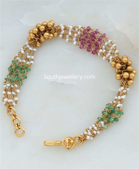 Multi Strand Beads Bracelet Indian Jewellery Designs