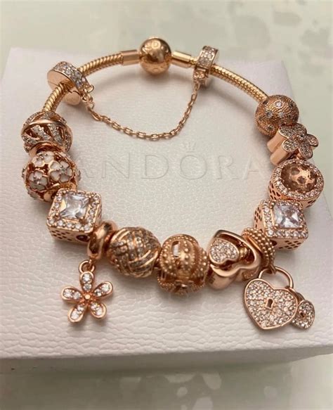 Pandora Rose Gold Bracelet. 20cm With All Charms. - Etsy